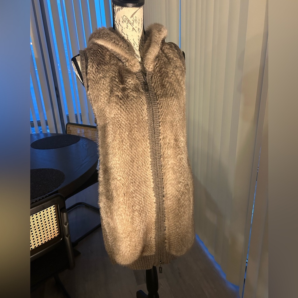 Rizal mink/cashmere vest